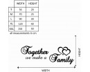 Together We Make a Family Quotes Wall Decal Family Vinyl Art Stickers